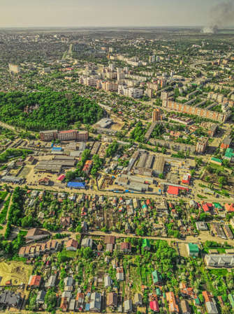 aerial photography of the city of Penza in the summer. High quality photoの写真素材