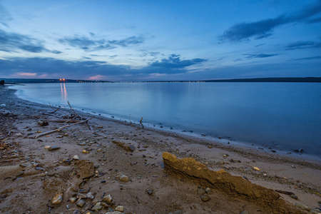 landscape on the Sursky reservoir in the Penza region. High quality photoの写真素材