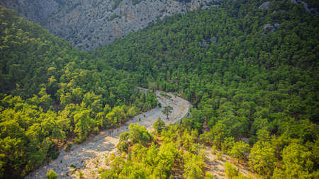 the bed of a dried-up river in the village of Beldibi. High quality photoの写真素材