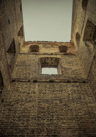 a very old abandoned mill building. High quality photoの写真素材