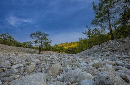 the bed of a dried-up river in the village of Beldibi. High quality photoの写真素材