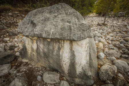 the bed of a dried-up river in the village of Beldibi. High quality photoの写真素材