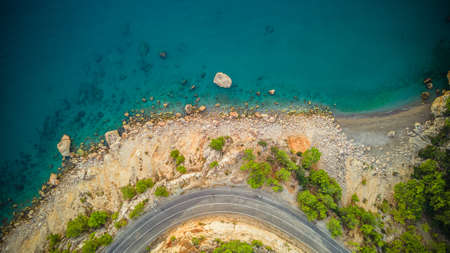 rocky coast of the mediterranean sea.の写真素材