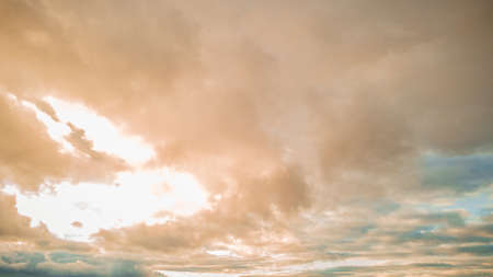 evening clouds in the blue sky.