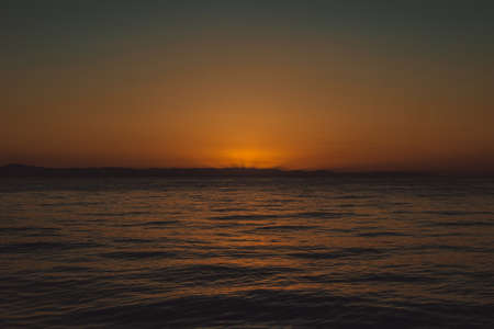 beautiful sunrise in the morning on the Mediterranean sea.の写真素材