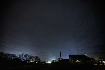 night landscape in the Russian countryside