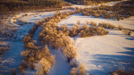 winter panoramas of the Russian village