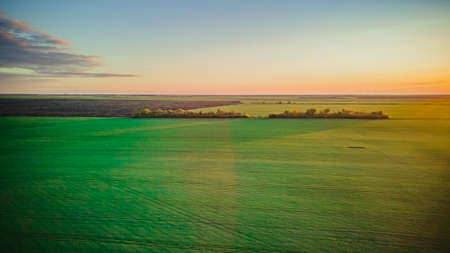 aerial photography of rural nature.の写真素材