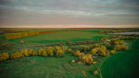 aerial photography of rural nature.