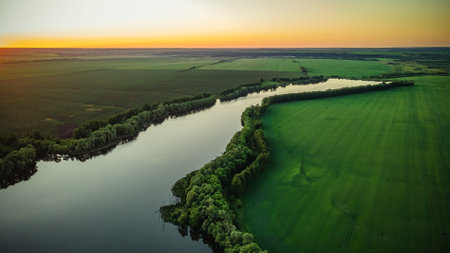 aerial photography of rural nature.