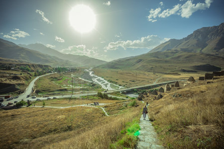 republic of north ossetia alania city of the dead.の写真素材