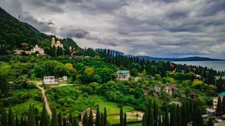 republic of abkhazia new athos.の写真素材