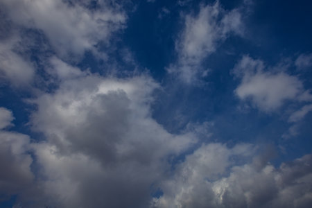 cloudy landscape in the spring sky.