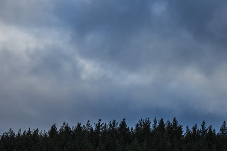 cloudy landscape in the spring sky.の写真素材