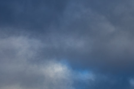 cloudy landscape in the spring sky.