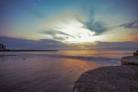 beautiful sunset on the Baltic Sea.