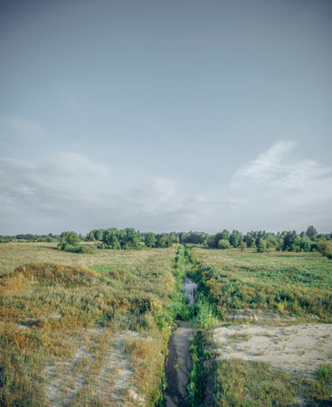 river in the countryside.の写真素材