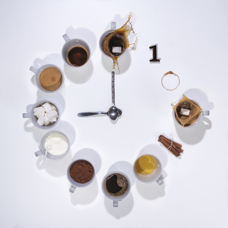 Morning time for a cup of coffeeの写真素材