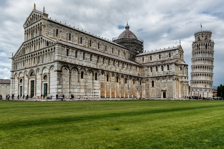 Piazza dei Miracoli Complex and Leaning tower of Pisa, Italyの写真素材