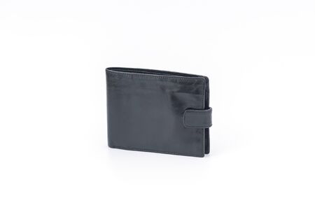 Black leather mens wallet with many pockets and compartments for credit and discount cards....