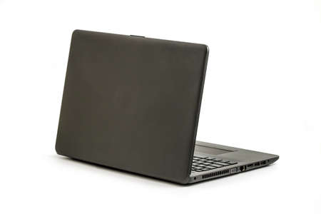 Laptop isolated on white background - back view