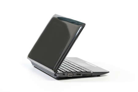 Small ten inch Laptop  isolated on white backgroundの写真素材