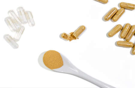 Capsules with bio additives. Tablets and capsules as a treatment of a disease. Capsule with natural...