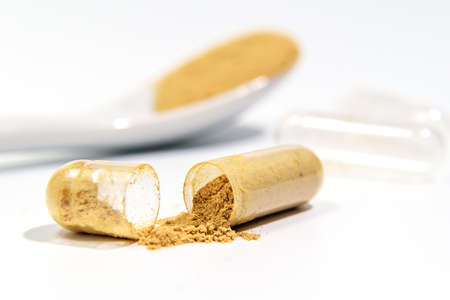 Capsules with bio additives. Tablets and capsules as a treatment of a disease. Capsule with natural...