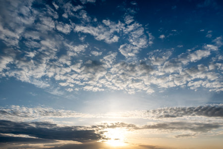 Sky background on sunset. Nature abstract compositionの写真素材