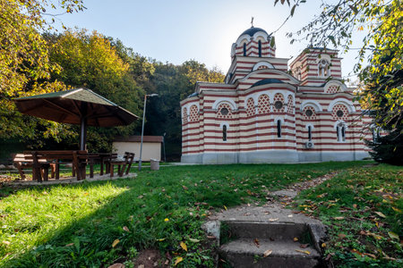 Church of Saint Ilija in Niska Banja, Serbiaの写真素材