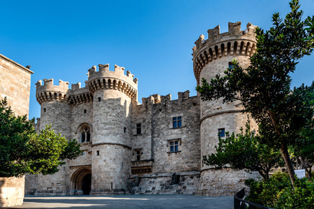 Rhodes - Palace of the Grand Master of the Knights of Rhodes in Medieval Rhodes Old Townの写真素材