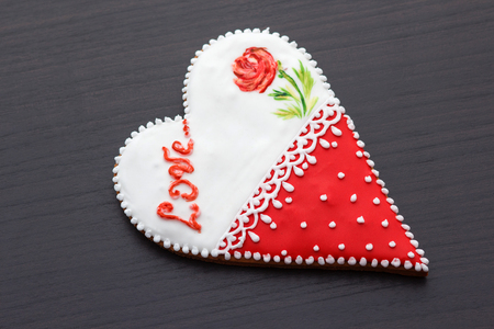 gingerbread on Valentine's Dayの写真素材