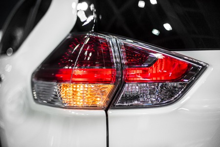 Rear stop light and turn signal of modern crossover carの写真素材