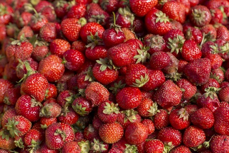 fresh red strawberry abstract fruit colorful pattern texture backgroundの写真素材