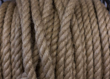 A roll of craft rope close-upの写真素材