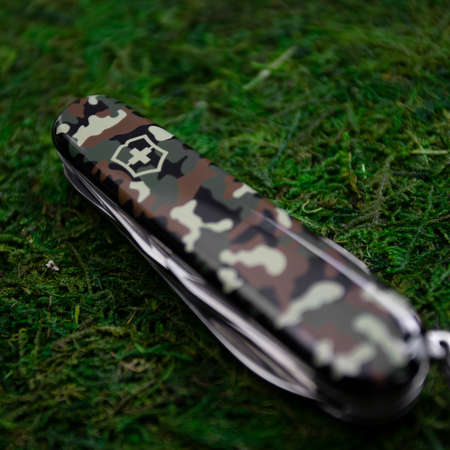 Ibach, Switzerland 02.02.2020 - Camouflage Swiss Army knife Victorinox