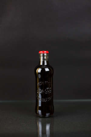 Atlanta, Georgia, USA April 1, 2020 nostalgic glass contour bottle of Coca Colaのeditorial素材