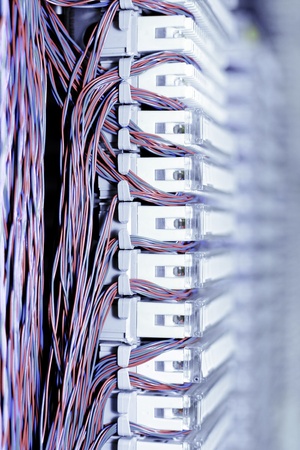 Telecommunication equipment, E1 cross  in a datacenter of mobile operator.