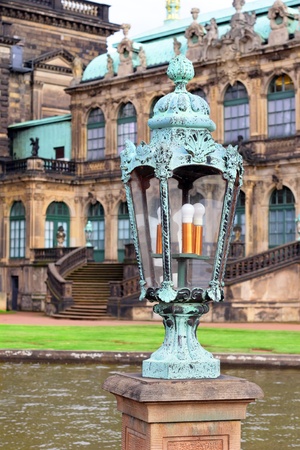 Lantern in Zwinger Palace (Der Dresdner Zwinger) in Dresden.の写真素材