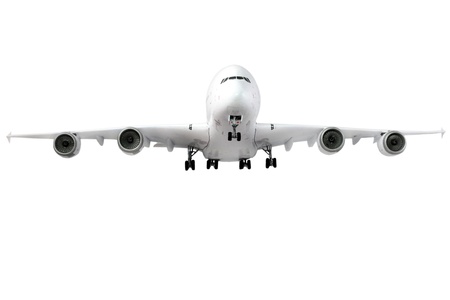 Modern airplane isolated on white background.の写真素材