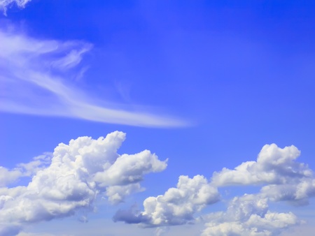 Beautiful summer sky with white clouds.