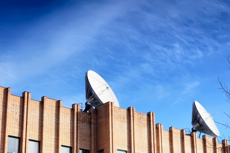 Satellite Dish on roof.の写真素材