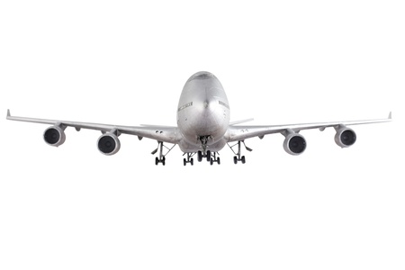 Modern airplane isolated on white background.の写真素材