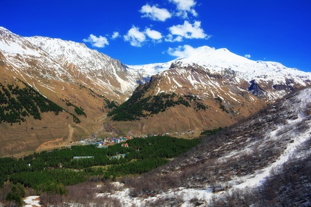 Beautiful view of mountains in the Elbrus area. Land View.の写真素材