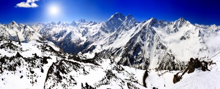 Beautiful view of mountains in the Elbrus area.Europe の写真素材