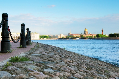 View of Saint Petersburg from Neva river. Russiaの写真素材