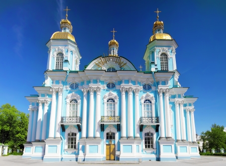  St. Nicholas Naval Cathedral . St. Petersburg. Russiaの写真素材