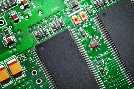 Close-up of electronic circuit board. Macro.の写真素材
