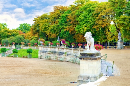 Luxembourg Garden(Jardin du Luxembourg)  in Paris, Franceの写真素材