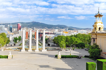 View in Barcelona on Placa De Espanya( Square of Spain),Spain.のeditorial素材